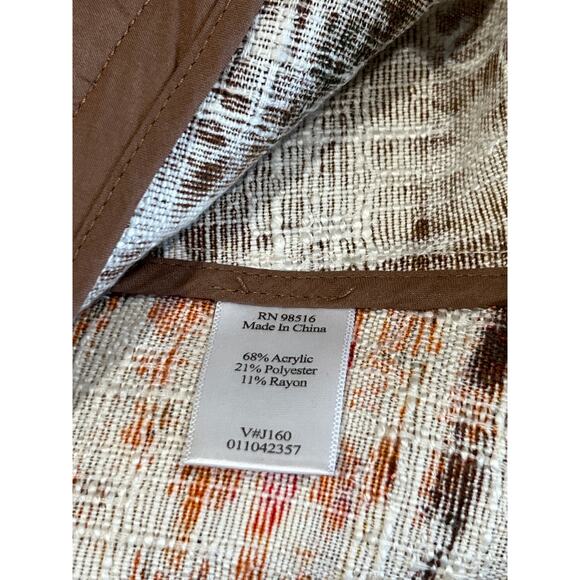 Coldwater Creek Woven Botanical Print 3/4 Sleeve Swing Jacket Women's Size S - Picture 4 of 7